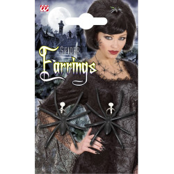 Čierne pavúkovité náušnice